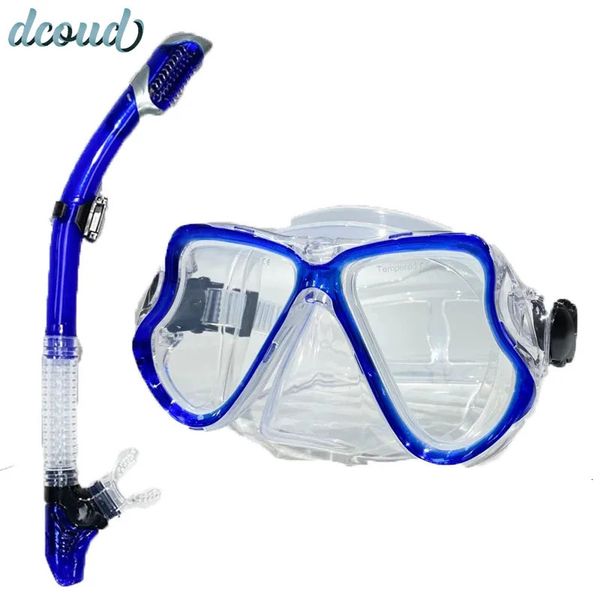 Профессиональные подводные инструменты дайвинга Scuba Goggles Alldry Snorkeling Mask Set Antifogging водонепроницаемые аксессуары 240407