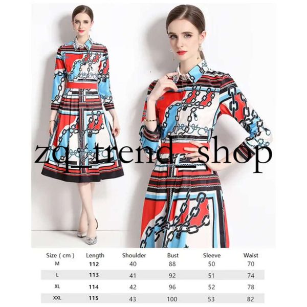 Blue Midi Kleid mit Gürtel Frauen Designer V-Ausschnitt Satin Patchwork Ruched Jacquard Slim Flare Kleider Herbst Winter Winter Chic Langarm Urlaubsfeier Runway-Kleid 64