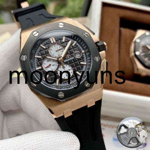 Piquet Audemar Luxury Watches for Mens Mechanical Limited Edition Roya1 0ak Series Offshore Série Cerâmica Titanium Swiss Top Brand Wristwatches