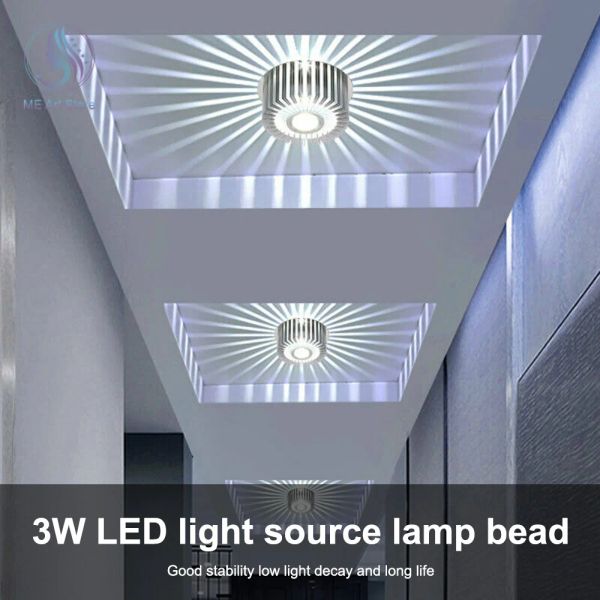 3W LED Duvar Işığı RGB Efekt Lamba Ayçiçeği Projeksiyon Işığı AC 85-265V Koridor Koridoru Dekoratif Tavan Işığı Ev Dekoru D2.5