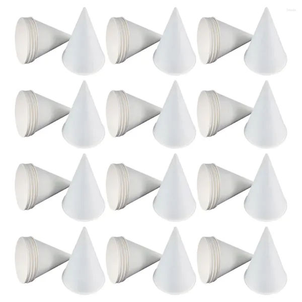 Copas descartáveis de palha em forma de cone para dispensadores de papel de sobremesa de armazenamento de papel portátil portátil