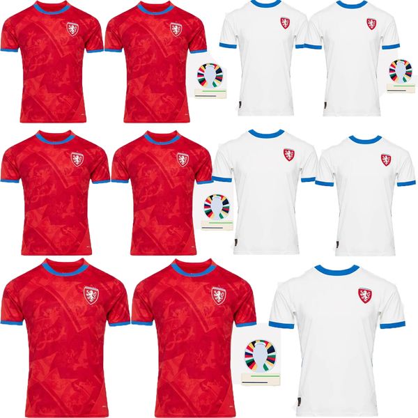 Jersey de futebol da República Tcheca 24/25 Equipe Nacional de Futebol Camas de futebol Nedved Novotny Poborsky Chytil Schick Hlozek Soucek Sadilek Lingr