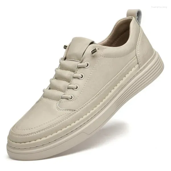 Sapatos casuais primavera de qualidade italiana de qualidade genuína masculina clássica masculina de vestido ao ar livre