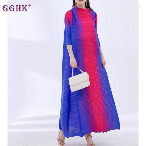 Повседневные платья GGHK Miyake Плиссированное падение