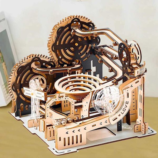 Puzzle 3D 3D in legno puzzle marmo set set di assemblaggio buiri kit modello a vapore giocattoli educativi per bambini per bambini regali di compleanno 240419 240419