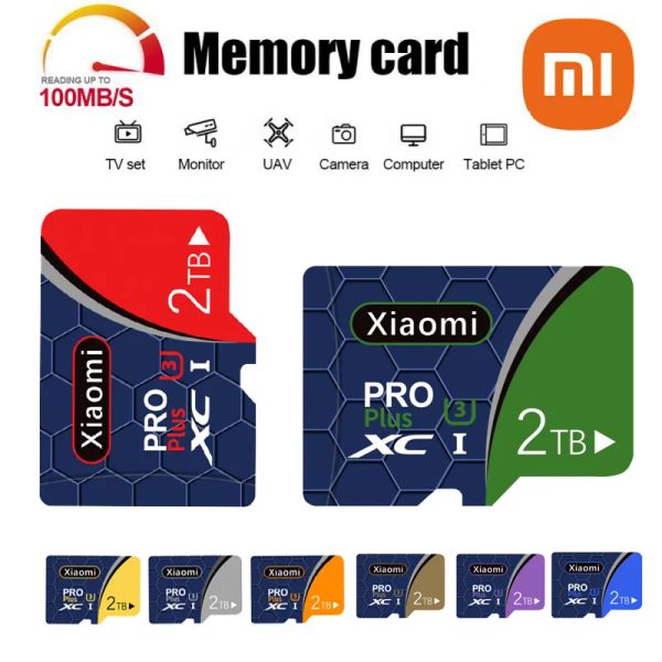 Карты xiaomi U3 A1 Micro Memory Card Card V30 TF Флэш -карта памяти 1TB 2TB Оригинал класса 10 Micro TF SD -карта для переключателя телефона CAM планшет