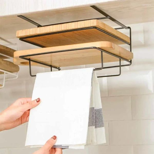 Porta di casa in cucina Ragna di casa Multifunzionale tagliare in ferro tagliente a doppio strato scaffale di taglio senza punzonatura organizzatore