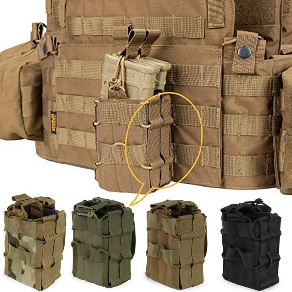 PACCHIRE MOLLE SISTEMA MOTORE CASA DEL MAGAMINE 1000D NYLON SOCCHIO DOPPIO DI NYLON SOCCHI TATTICA AIRSOFT AK AR M4 AR15 Custodia per trasporta