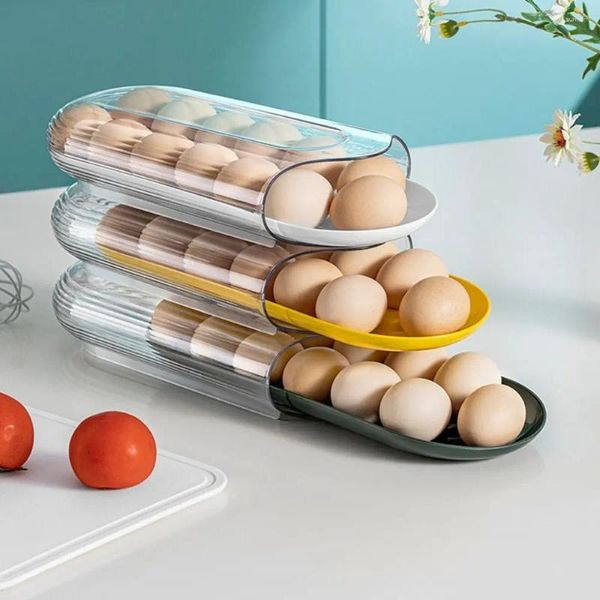 Bottiglie di stoccaggio Accessori per cucina in plastica Box Fresh-Keeping Practical Eggisce Praticolo Fridge Porta del cassetto