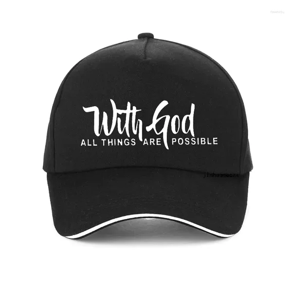Шарики с Богом все возможные вещи печатные мужчины, женщины христианская бейсболка религиозная графическая вера, женская шляпа