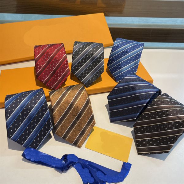 2024 Tie seta maschile di New Luxury Tie Designer 00% Jacquard Woven's Woven's Wedding Casual and Business Tie Hawaiian crate