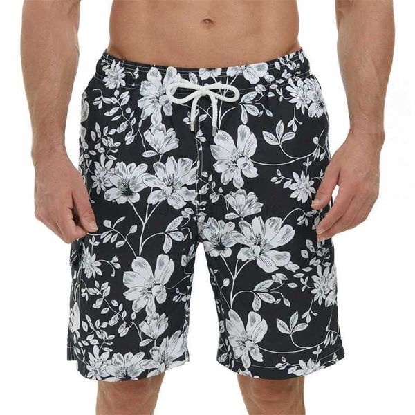 Shorts masculinos de moda casual masculino havai maiô de férias para homens shorts 3d estampa floral calças curtas ropa de hombre praia shorts 240419 240419