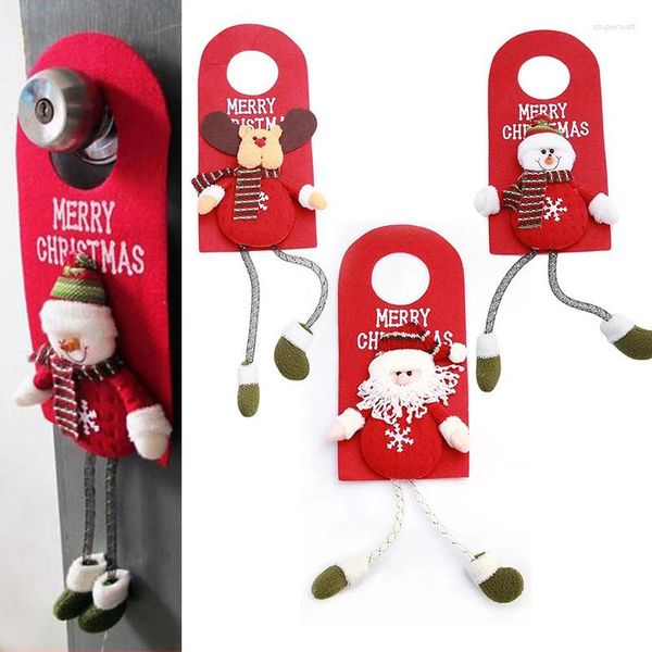 Decorazioni natalizie 2024 Babbo Natale Snowman Reindeer Door di Natale Decorazione per la casa