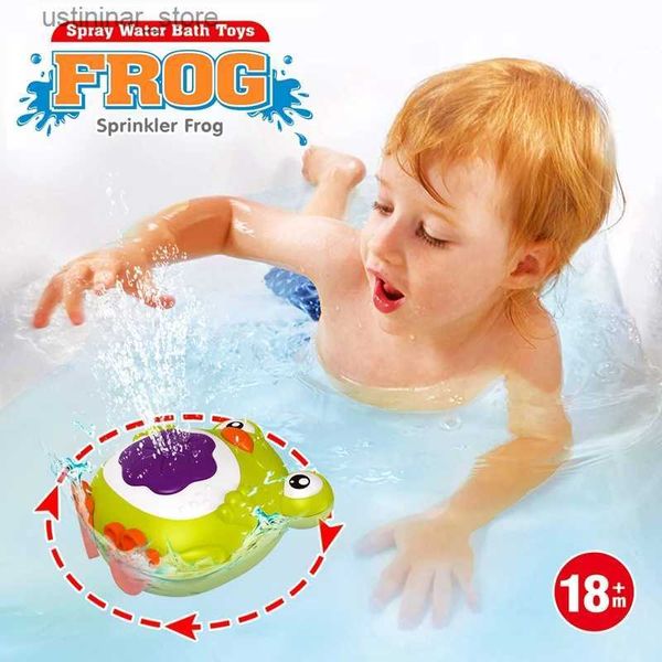 Areia Play Water Fun Foned Frog Shape Baby Batê Brinquedos Para crianças Spray de água Toys Toys de banho Piscina Piscina Banheiro Mini Fountain Gifler Gifts L416