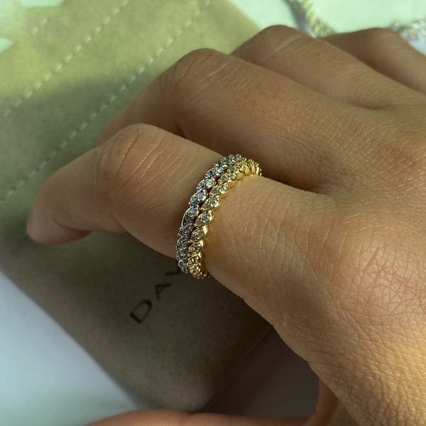 Luxus Diamant Shining Designerringe für Frauen Mädchen 925 Silber Bling Stone Elegant Charm Ehering Band Ring Schmuck Schmuck
