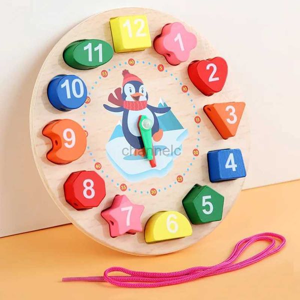 Pozzle 3d Montessori Toys Wooden For Babies 1 2 3 anni Girl Giule Games Gampi di sviluppo per bambini Puzzle per bambini per l'apprendimento educativo giocattolo 240419