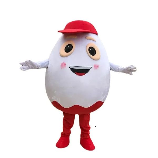 2024 Hot Sales White Egg Maskottchen Kostümanzug Halloween Party Game Dress Outfit Performance Activity Sales Promotion