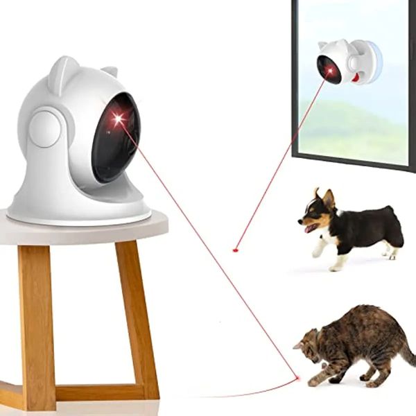 Atuban wiederaufladbare Bewegung aktivierte Katzenlaserspielzeug automatischinteraktiver Katzenspielzeug für Innenkatze Catskittenedogfast und langsamer Modus 240418