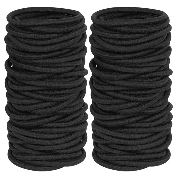 Großhandel 100pcs schwarz hohe elastische Haarbindungen Pferdeschwanzhalter Band für Frauen oder Mädchen Accessoires ohne Ausrutscher