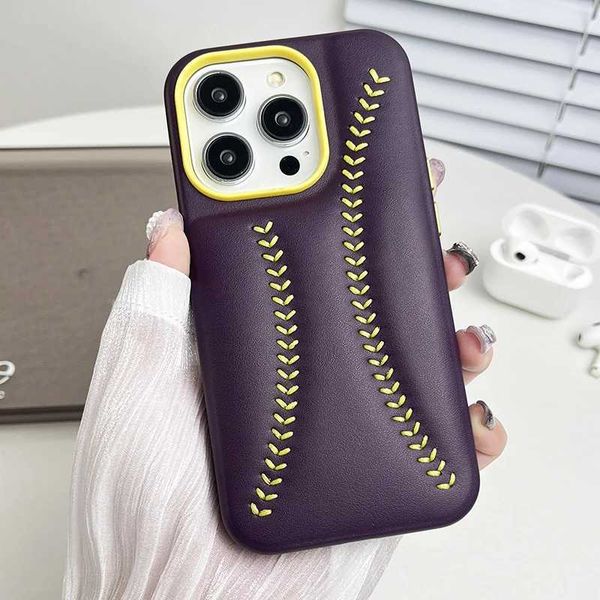 Case di telefoni cellulari Custodia per telefono per iPhone 13 12 14 Pro Max Plus Copertura telefonica per motivi di baseball di lusso per iPhon 13 Pro 12 14 Promax J240418