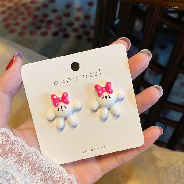 Orecchini per borchie Cute Bow for Women Christmas Corea Anime Palm Charm 2024 Cartoneon Gioielli Gift Accessori per feste alla moda all'ingrosso