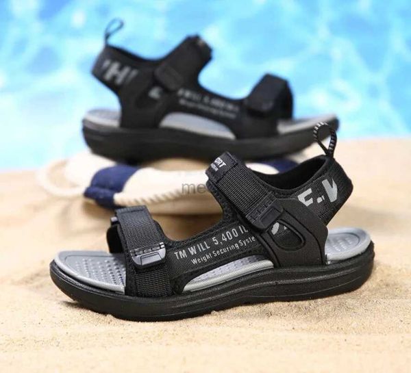 Sandalen heißer Verkauf 2024 Sommer Kinder Sandalen Mode Sneakers Boy Girls Outdoor Strandschuhe Kinder nicht rutschfuhe Schuhe Sandalen Sandalen 240419