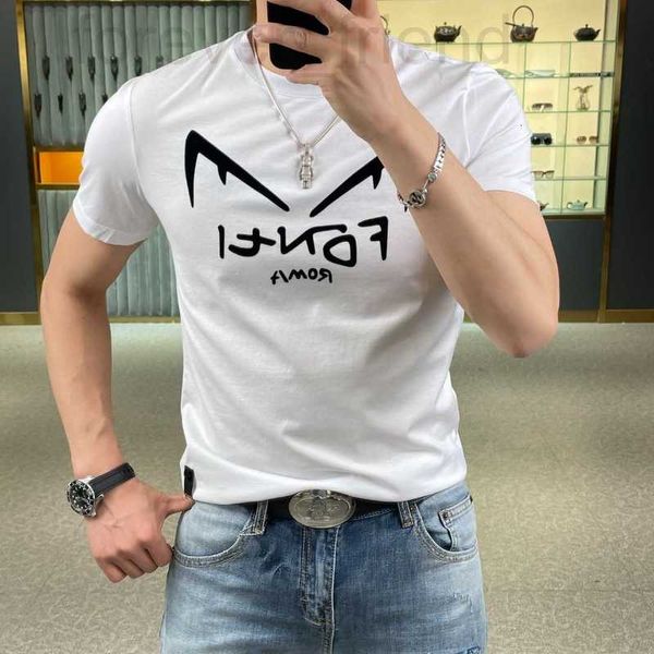 Camisetas masculinas designer de verão novo estilo design sensor de minority feminino de t-shirt curta manga curta branca slim slim chic top fino u 5ece