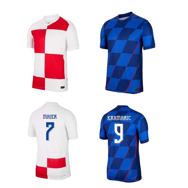 2024 Euro Kupa Hırvatistan Futbol Formaları Modric 24 25 Brekalo Perisic Futbol Gömlek Brozovic Rebic Jersey Hayranları Oyuncu Milli Takımı Evde Çocuk Kitleri Düzenleme