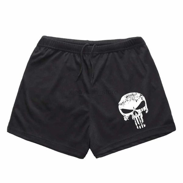 Herren Shorts Herren Baumwolle Running Shorts Tier Bodybuilding Workout Jogging Shorts Fitness Kurzhau männliche Fitnessstudio -Schädel Shorts 240419 240419