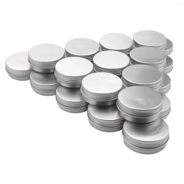 Speicherflaschen Packung von 25 - 15 ml Aluminium Zinn großer Make -up -Kerzen -Töpfe Kapazität GLEIBEN BIG KOSMETISCHE/GROSSETETTE