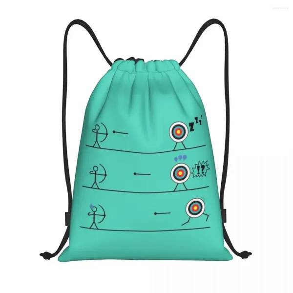 Einkaufstaschen Custom Running Bogenschieß Ziel Draw String Frauen Männer Leichtes Bogenschützen Bogen Jagd Sport Fitnessstudio Storage Rucksack