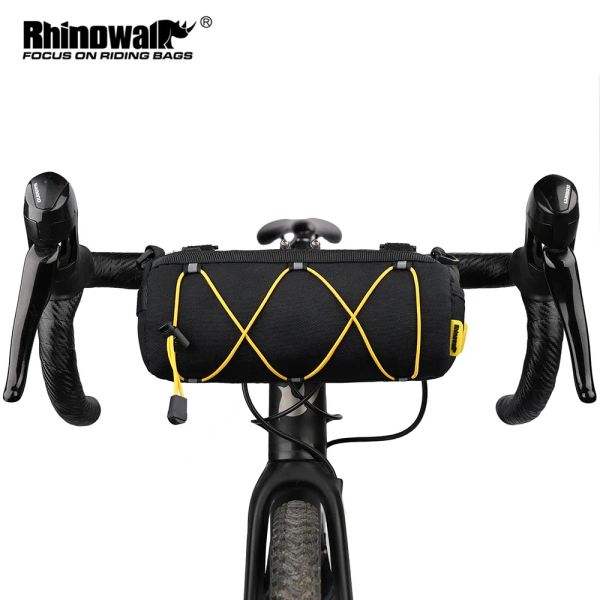 Bolsas Bolsa de tubo dianteiro Rhinowalk 2.4L Bacicleta MTB ROAD MULHEBAR PANNIER MULTURJA CAPACIO