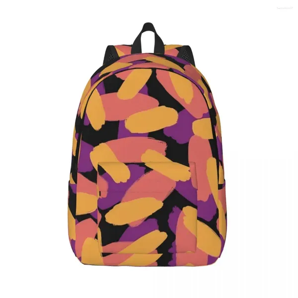 Rucksack Pinsel Print abstraktes Malerei Sport Rucksacks Schülerstil High School Taschen Buntes haltbarer Rucksack