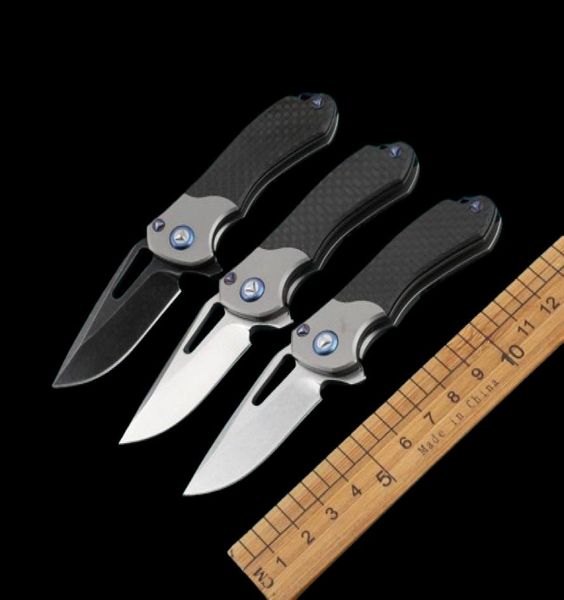 Mini Micro M390 Klappmesser Titanlegungslegier Carbon Fasergriff Griff Selbstverteidigung EDC -Taschenmesser BM 940 535 TACTIC2980746