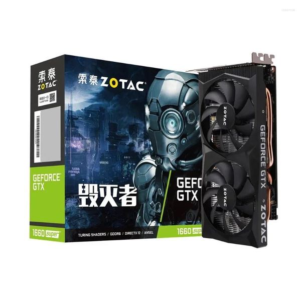 Cards de gráficos ZOTAC GTX 1660 Super 6GD6 6GB Video GTX1660Super 6G GPU Card