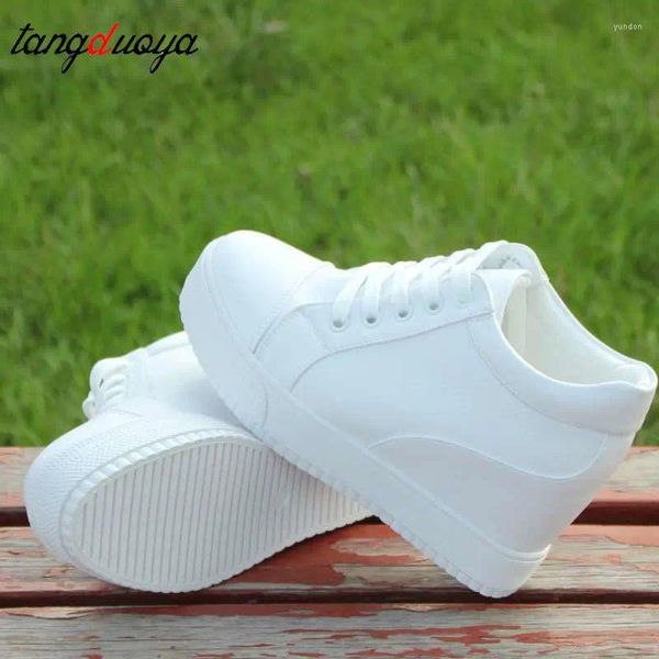 Fitness Shoes Ladies Wedge Sneakers White Hidden Sales Casual Mulher Plataforma High Heels Outdoor Walking Women 2024