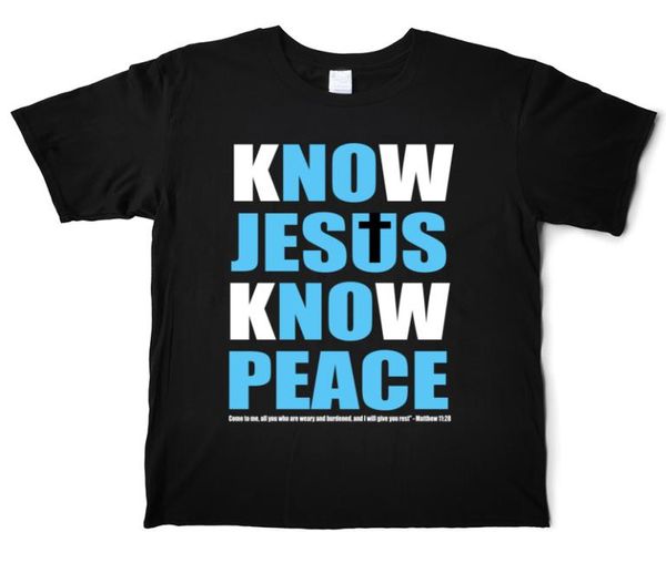 Знать Иисус Знает мировая футболка мужчины смешные 100 хлопковая футболка o039neck с коротким рукавом улицы футболка футболка xs3xl повседневные топы 5743648
