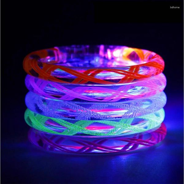 Decorazione per la decorazione a LED DJ Bracciale lampeggiante Bracciale Bar bar Happy fluorescente braccialetti rave luminosi al buio