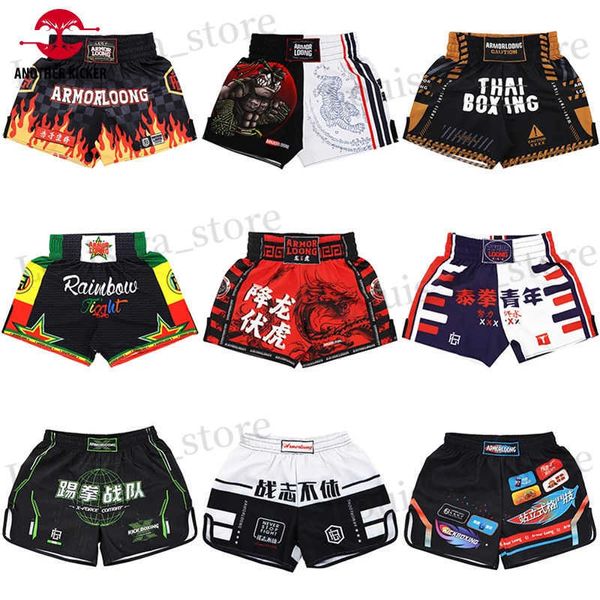 Herren -Shorts Muay Thai Shorts Drucken Box -Shorts Herren Frauen Schnell trockene Shorts Kickbox -Kampf Sparring gemischte Kampfkünste MMA Kleidung T240419