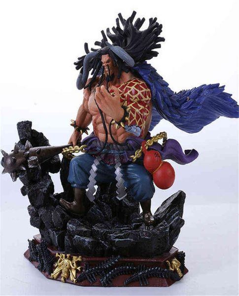 Anime One Piece Wano Quatro imperadores Piratas Piratas Kaido Battle Ver GK PVC Ação Figura estátua Modelo Colecionável Crianças Doll Toy Doll AA29708271