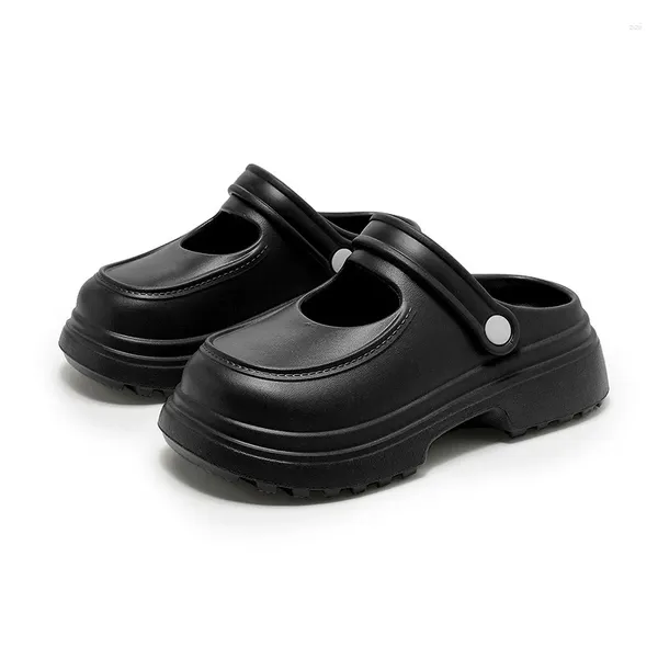 Sandálias simples femininas Moda de verão Desgaste não deslize EVA Sapatos de jardim de praia confortáveis Baotou Leisure Home