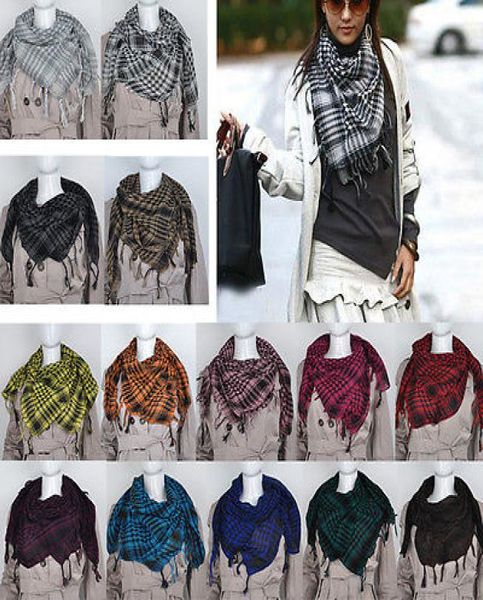 Mode Frauen Arabische Shemagh Keffiyeh Palästina Schalschal Kafiya 13 Farben8105237