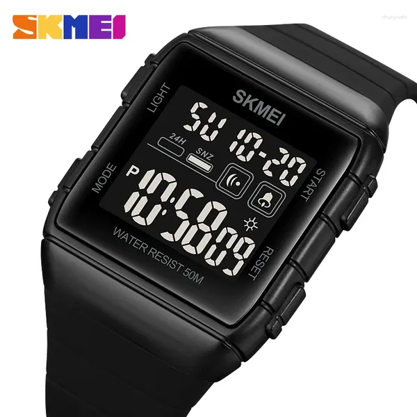 Relógios de pulso skmei 1960 LED LEVEND LIGHTWATCH RELOJ HOMBRE MOVIMENTO DIGITAL MENS SPORT DE CONTAÇÃO MILITAL DE ALARIMENTO 5BAR IMPRESSÃO DE