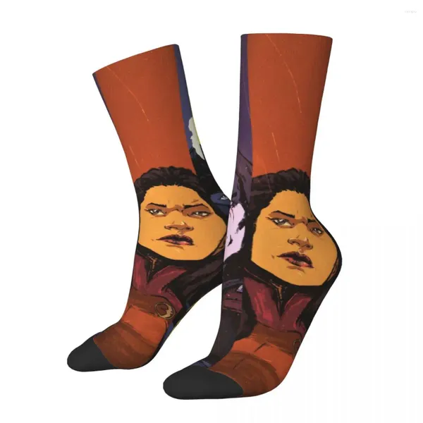 As meias masculinas engraçadas de compressão feliz rostos retrô harajuku valorant hip hop novidade tripulação sem costura crazy sock presente impresso