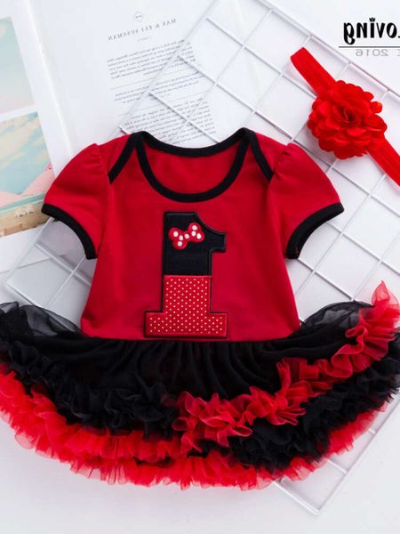 2024 Novo 2024 Baby Manga Short Harper Conjunto para meninas de 0-2 anos de idade de desenho animado Bordado de vestido de 1 line