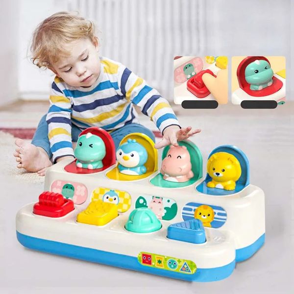 Atividade interativa Pop -up Toy for Babies Causa e Efeito Jogos de Desenvolvimento de Baby Montessori Aprendizagem Educacional Toys 240407