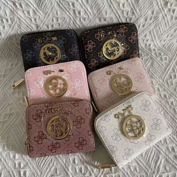 Designer di borsette a caldo vendere 50% Sconto portafoglio Stampa di moda Old Flower Big LGo Short Wallet Zipper Zero