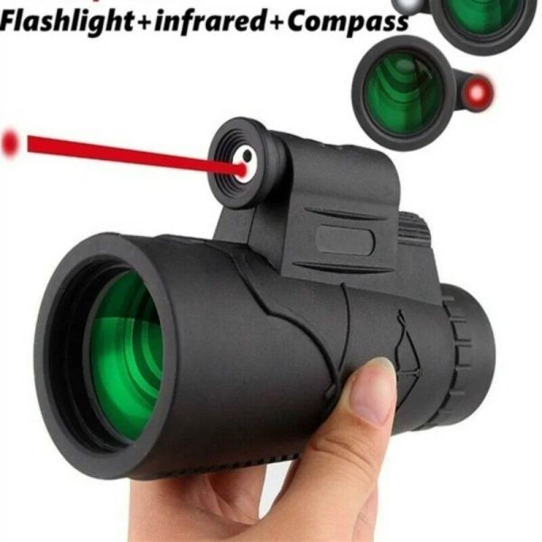 Telescopi Distanza visione notturna Night Angle High Angle Monocular Telescope Laser Outdoor Travel Tlescope Accessori di moda Portable Telescope Strumento