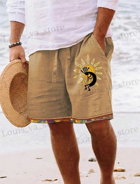 Shorts maschile uomini sotto il sole artista 3d stampato pantaloncini per uomo estate short vintage traspiranti pantaloncini strt per uomini ropa hombre t240419