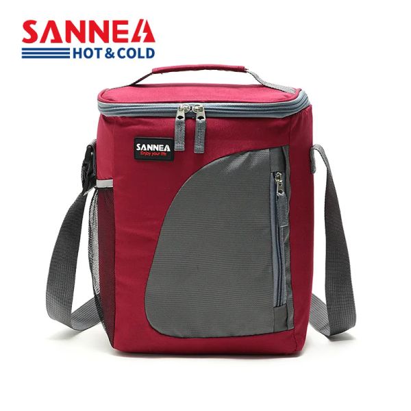 Bolsas Sanne 9L Trabalho adulto Trabalho portátil Bolsa refrigeradora infantil Almoço escolar Térmico Pacote de piquenique de armazenamento de bolsa de gelo impermeável térmico